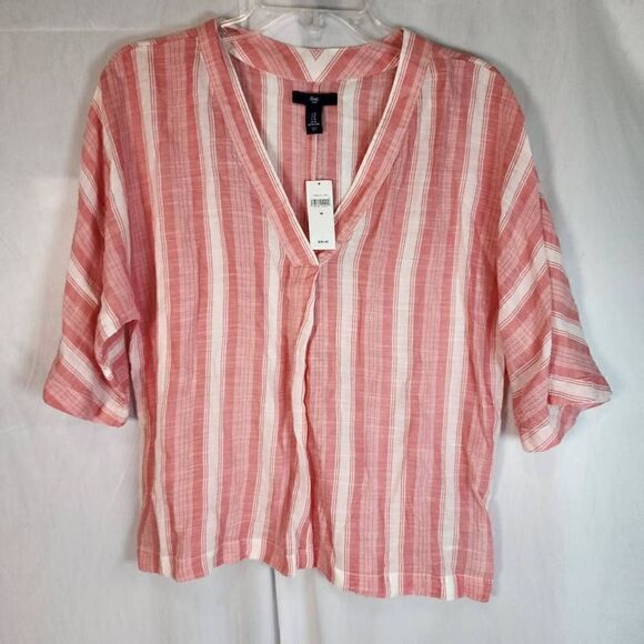 Gap Women's V Neck Lightweight Cotton Top Shirt Size M NWT - Picture 1 of 3